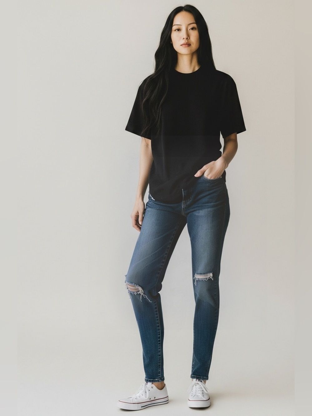Guess Dark Blue Distressed Skinny Jeans
